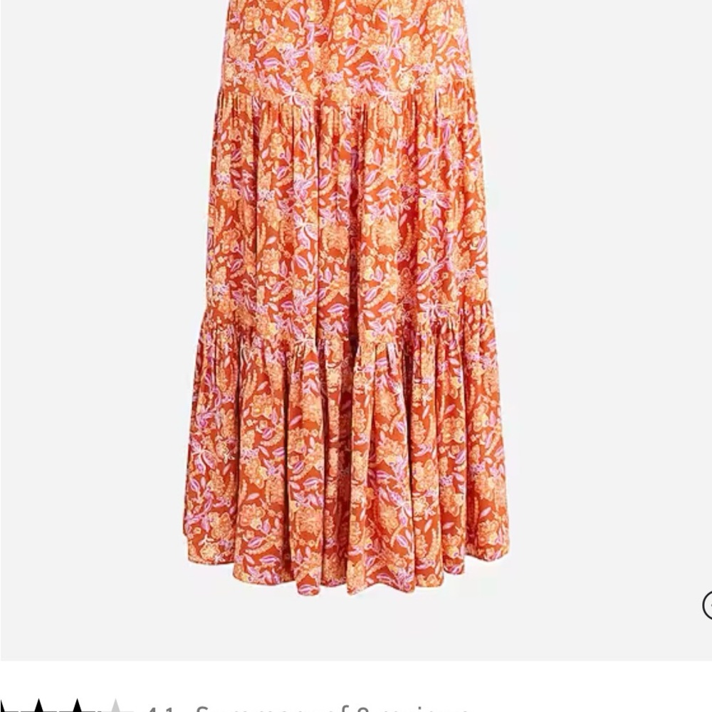 J. Crew Orange Floral Maxi Dress - Picture 2 of 12